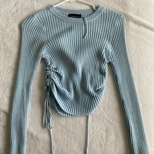 Cute blue cropped sweater